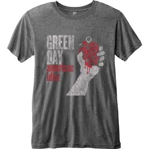 Image of Green Day - American Idiot Vintage Unisex Medium T-Shirt - Grey