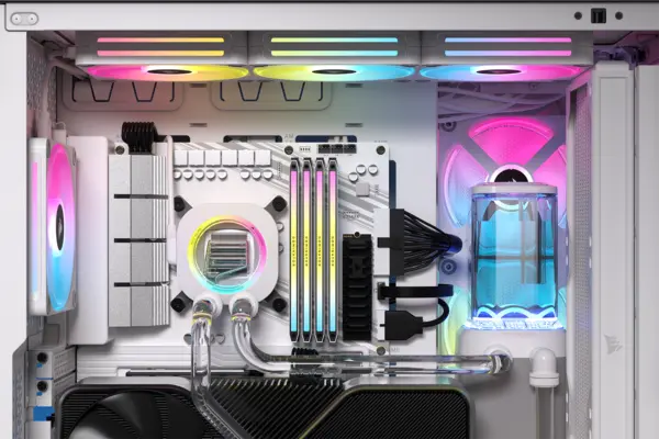 Image of Corsair Hydro X Series iCUE LINK XH405i RGB Custom Cooling Kit - White - CX-9070017-WW