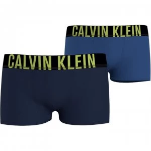Image of Calvin Klein 2 Pack of Trunks - Blue/Navy 0SP