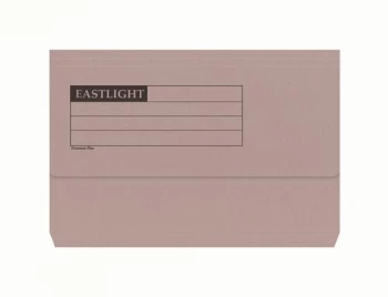Image of Document Wallet Manilla Foolscap Half Flap 285gsm Buff - Pack of 50