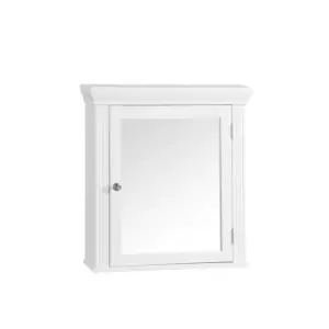 Image of Teamson Home Stratford Wooden Mirrored Bathroom Medicine Cabinet - White