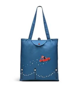 Image of Radley Driving Home For Christmas Foldaway Bag - Teal