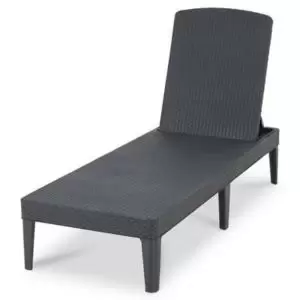 Image of Allibert Black Plastic Sun Lounger