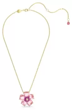 Image of Swarovski 5650569 Florere Necklace Gold-Tone Plated Pink Jewellery