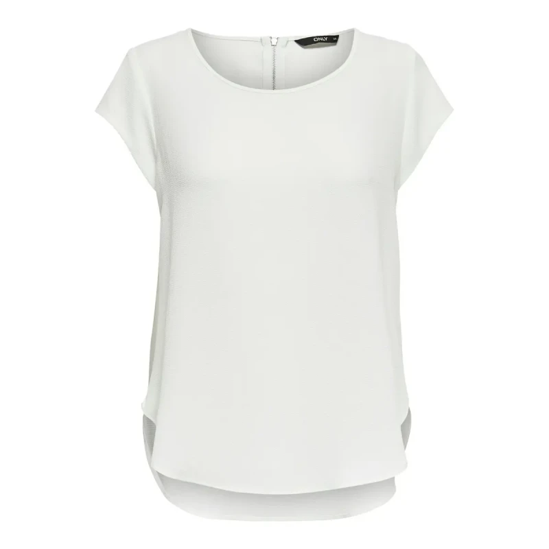 Image of Only Vic Short Sleeve Solid T-Shirt - White White 8