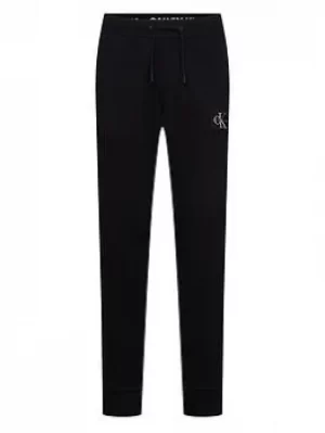 Image of Calvin Klein Jeans Ck Jeans Monogram Patch Joggers, Black, Size XL, Men