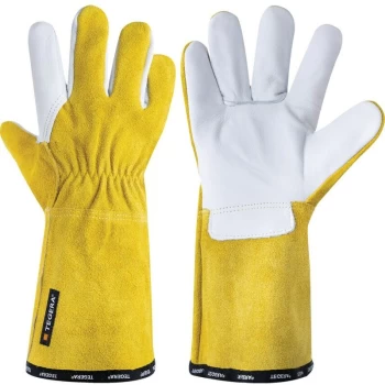 Image of 8 Tegera Yellow/White Heat Resistant Gloves - Size 10 - Ejendals
