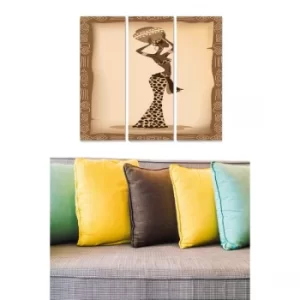 Image of MDF6054330 Multicolor Decorative MDF Painting (3 Pieces)