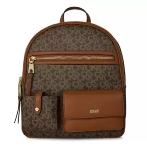 Image of DKNY Zyon Print Backpack - Brown