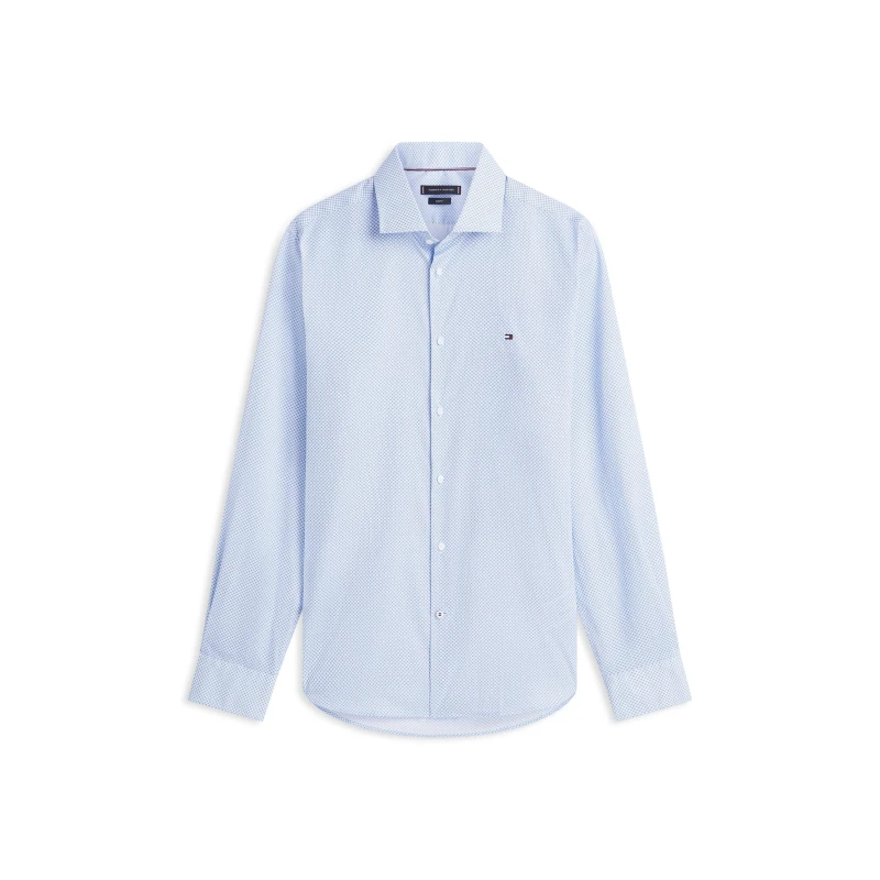 Image of Tommy Hilfiger Tommy MicroPrint LS Sn62 Sweet Blue male M