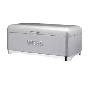 Image of Lovello Grey Bread Bin Grey and Silver