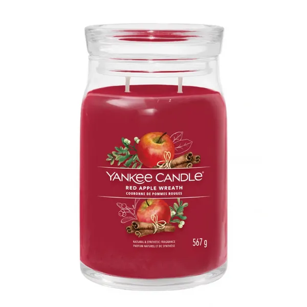 Image of Yankee Candle Red Apple Wreath scented candle 567 g
