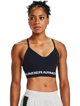 Image of Under Armour Seamless Low Long Bra - Black/Grey Size M Women