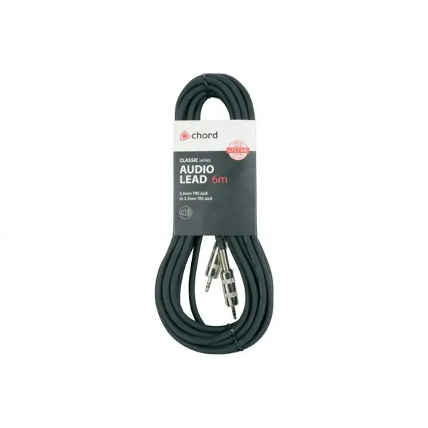 Image of Chord 6m Chord Classic Audio Leads 3.5mm TRS Jack Plug to 3.5mm TRS Jack Plug S3J600