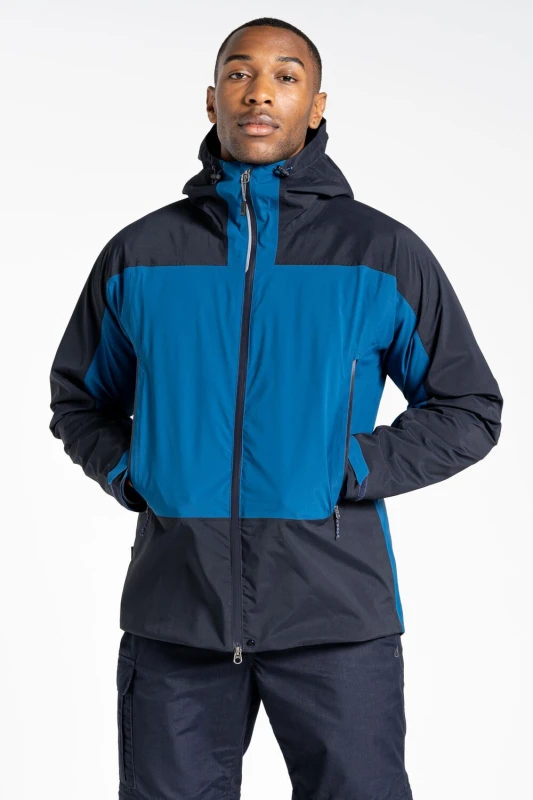 Image of Craghoppers Craghoppers Expert Active Hooded Waterproof Jacket in Blue Size: Medium Blue M Unisex 5054904719082