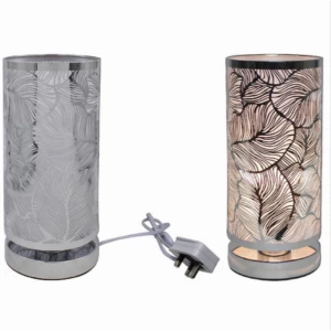 Image of Silver Touch Lamp Leaf By Lesser & Pavey (UK Plug)