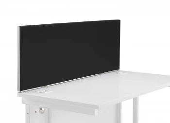 Image of 1400 Straight Upholstered Desktop Screen - Black