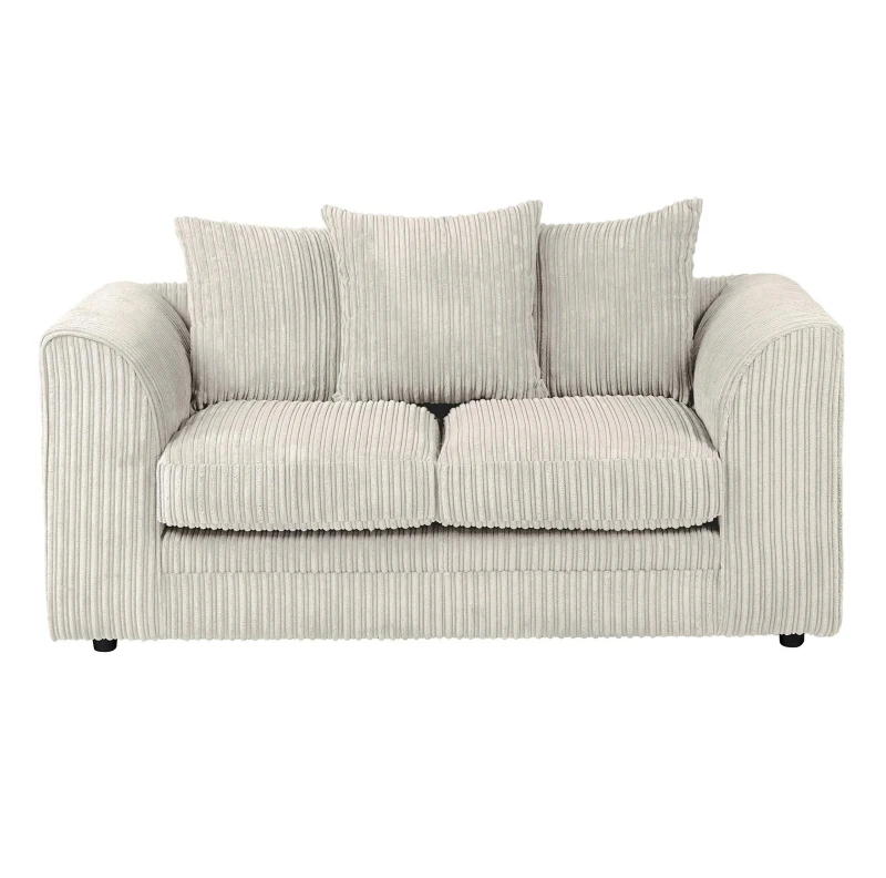 Image of LUXURY LIFE Dylan Jumbo Cord Fabric 2 Seater Sofa Cream