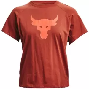 Image of Under Armour Armour Project Rock Bull Short Sleeve T Shirt Womens - Red