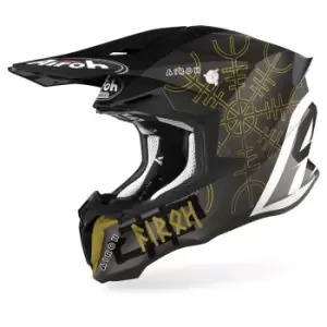 Image of Airoh Twist 2.0 Sword Motocross Helmet, black-white-gold, Size S, black-white-gold, Size S