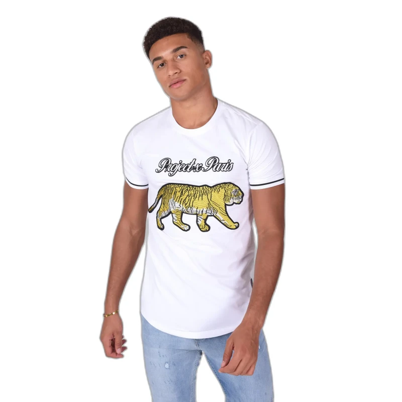 Image of Project X Paris T-Shirt Project X Paris Patch Tiger Blanc Male S