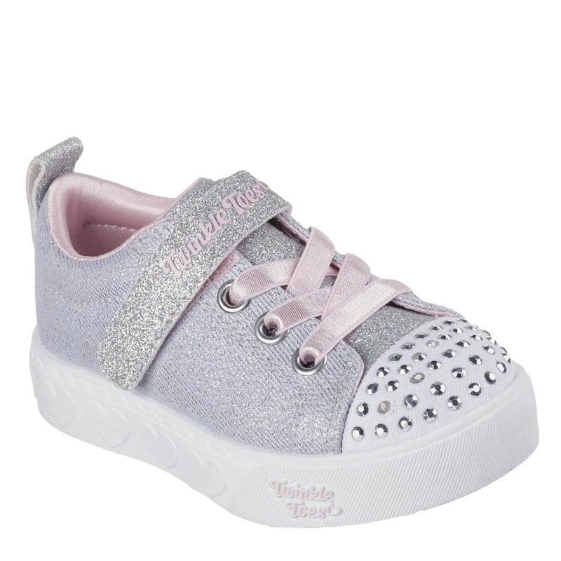 Image of Skechers Heart Steps Low-Top Trainers Girls Grey/Pink female C8 (25)