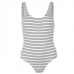 Image of French Connection Sport Striped Swimsuit - SMMRWH/UTILITYB