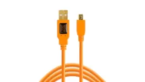 Image of Tether Tools CU5451 USB cable 4.6 m USB 2.0 USB A Mini-USB B Orange
