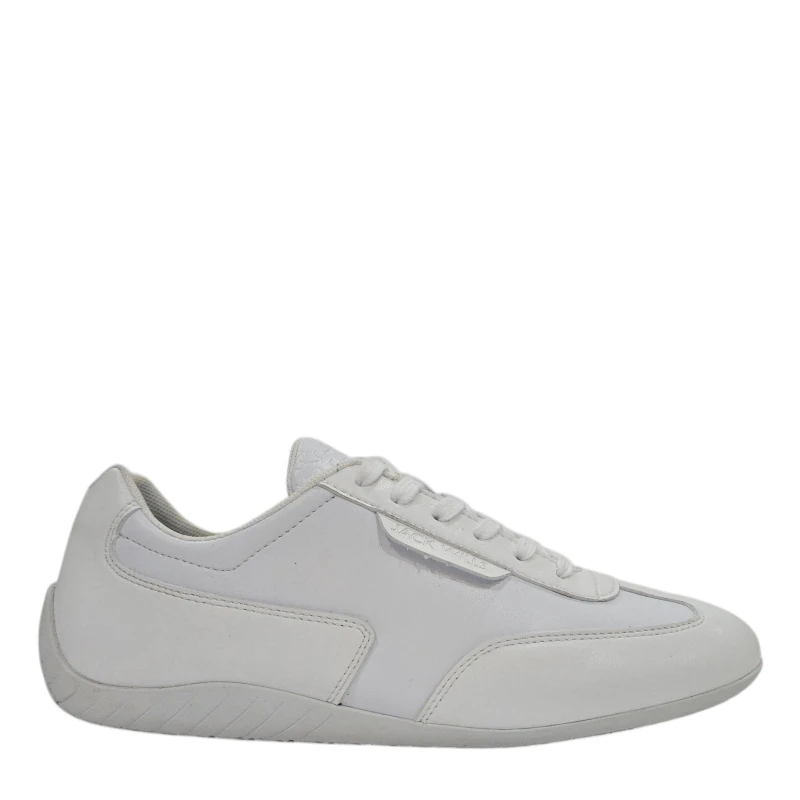 Image of Jack Wills Womens JW Yosemite Suede Lace Up Low-Top Trainers White female 4 (37)