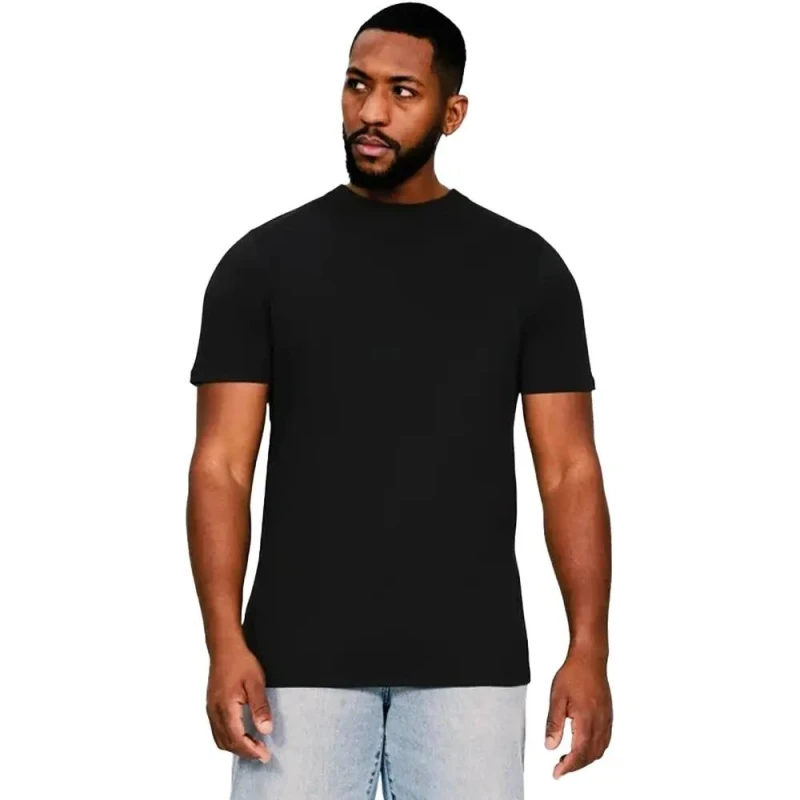 Image of Casual Classics Mens Core Combed Ringspun Cotton Tall T-Shirt in Black Size: Small Black Male S