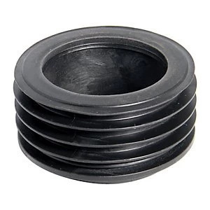 Image of FloPlast D96 Universal Rainwater Adaptor 110mm Underground Drainage to 65mm Square & 68mm Round Downpipe - Black