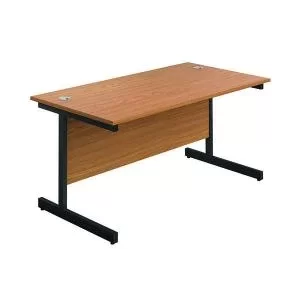 Image of Jemini Rectangular Single Upright Cantilever Desk 1600x800x730mm Nova