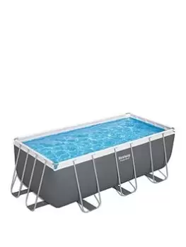 Image of Bestway 13ft 6" X 79" X 48" Power Steel Rectangular Frame Pool Set
