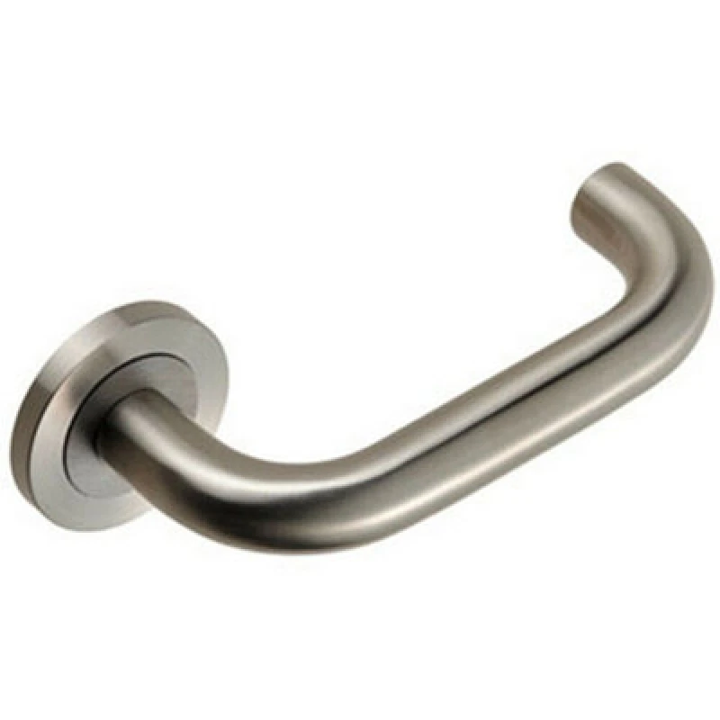 Image of Loops PAIR Round Bar Safety Handle Concealed Fix Round Rose Satin Stainless Steel Metallics