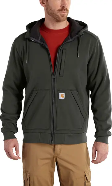 Image of Carhartt Wind Fighter Zip Hoodie, brown, Size S