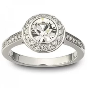 Image of Ladies Swarovski Stainless Steel Size L.5 Angelic Ring 52