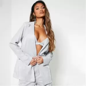 Image of I Saw It First ISAWITFIRST Glitter Blazer Co-Ord - Silver