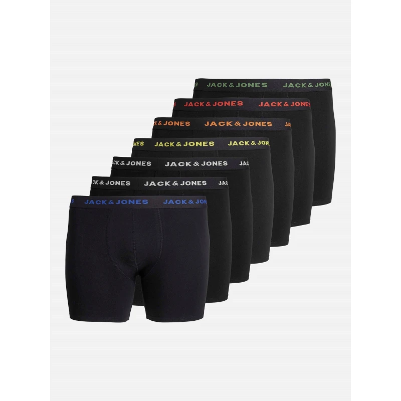 Image of Jack and Jones 7-pack Basic Trunks Plus Size Mens Black male 2X Large