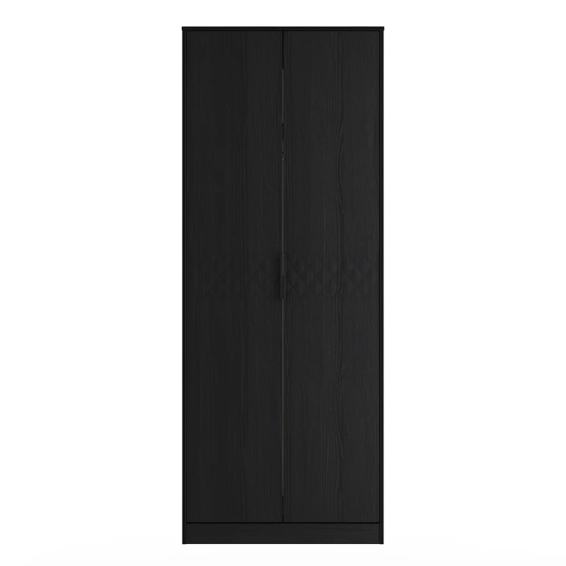 Image of Ready Assembled 2 U Islay Double Wardrobe (Ready Assembled) in Black Size: Large Black Unisex Large