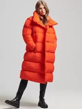 Image of Superdry Studios Duvet Coat - Orange, Size 16, Women
