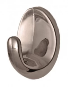 Image of Select Hardware Self Adhesive Oval Hooks Chrome 4 Pack