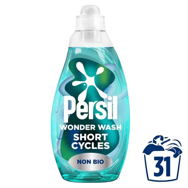 Image of Persil Wonder Wash Speed Clean Non Bio Laundry Washing Liquid Detergent 837ml
