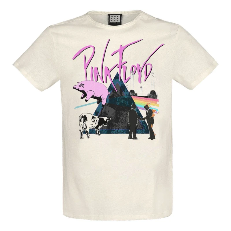 Image of Amplified Amplified Men The Greats Pink Floyd T-Shirt in White Size: X-Small White XS Male 5059699799226