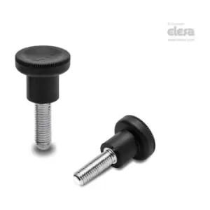 Image of Elesa - ekk Knurled knobs Technopolymer Threaded stud EKK.21 p-M6x20-C1