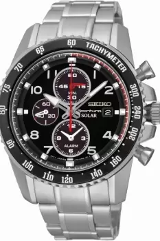 Image of Mens Seiko Sportura Alarm Chronograph Solar Powered Watch SSC271P9