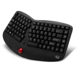 Image of Adesso Tru-Form Media 3150 - 2.4 GHz Wireless Ergo Trackball Keyboard