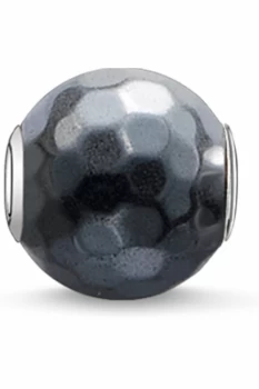 Image of Ladies Thomas Sabo Sterling Silver Karma Beads - Hematin Faceted Bead K0100-064-5