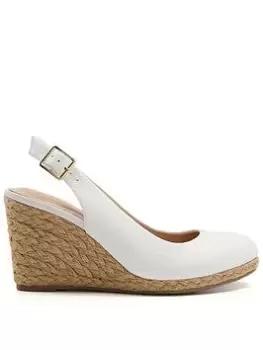 Image of Dune London Dune London Coda Jute Wedge Sling Back Court, White, Size 38, Women