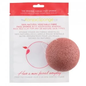 Image of The Konjac Sponge Konjac Facial Puff Sponge French Red Clay