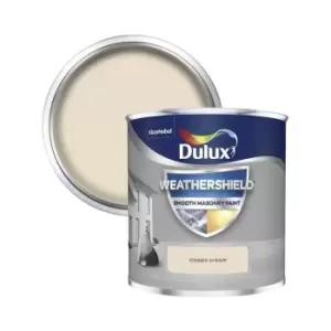 Image of Dulux Weathershield All Weather Protection Classic Cream Smooth Masonry Paint 250ml